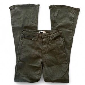 SO Olive Green Flare Leg Jeans - Olive Green